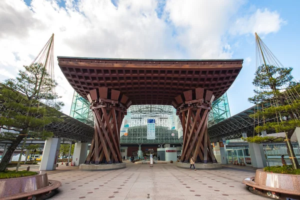 Tsuzumimon gate at Kanazawa Station in Japan