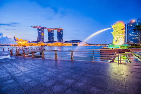 Singapore city Skyline with landmark at twilight