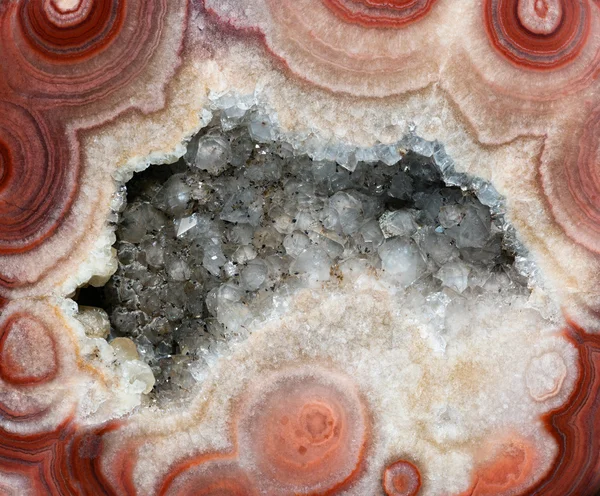 Abstract mineral texture with transparent quartz crystals