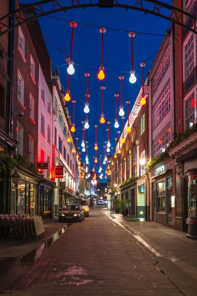 Christmas decorations on Carnaby Street, London UK