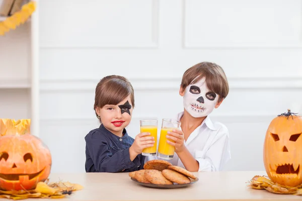 Cheerful friendly children are celebrating Nut-Crack Night