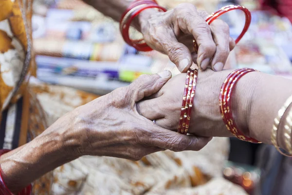 Bangle seller in India