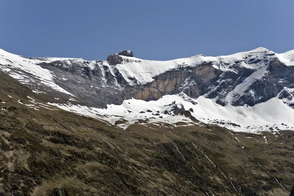 Troumouse circus seen from Heas valley in Pyrenees Mountains