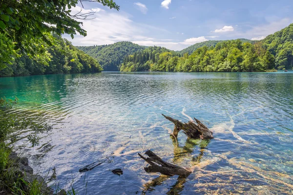 Beautiful landscape  lake Kozjak. Sunny day, clouds.