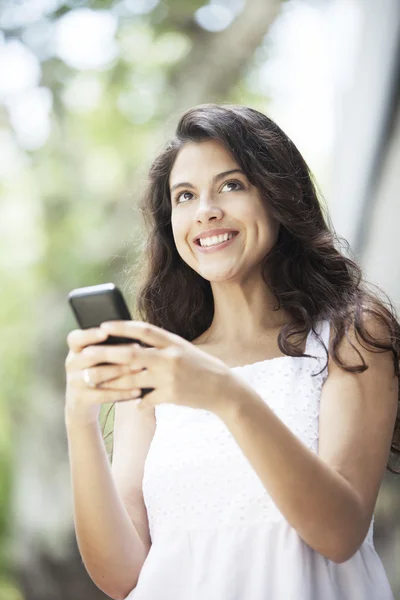 Woman holding phone