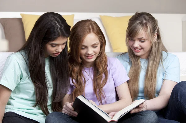 Girls reading book