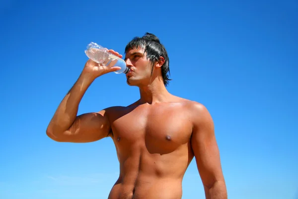 Man drinking water