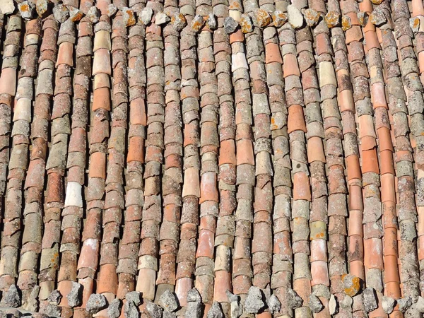 Old tile roof texture