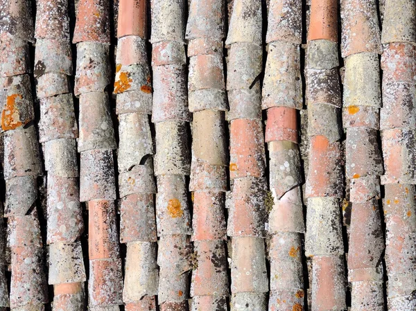 Old tile roof texture