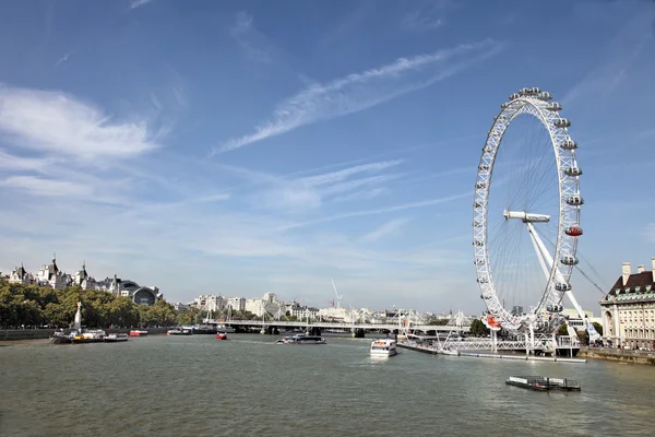 Landscape of River Thames with London Eye