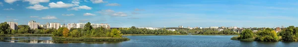 Panorama of the city Ulyanovsk on banks of river Sviyaga