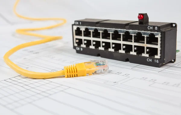 Network switch and UTP ethernet cable