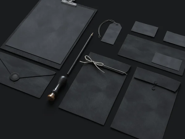 Set of paper branding elements