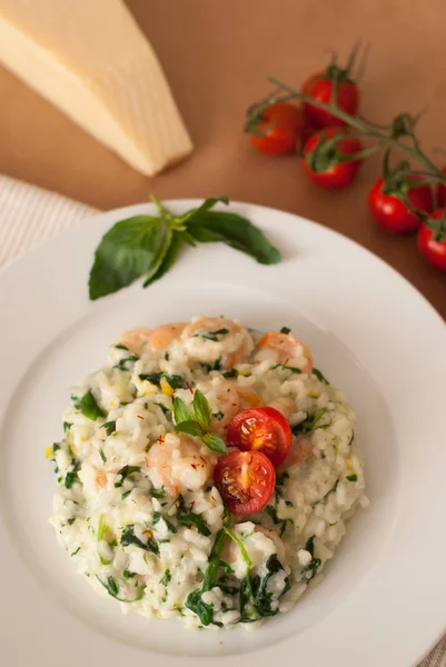 Risotto with Shrimps & Spinach