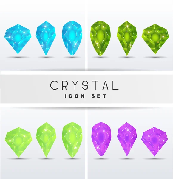 Icons in the form of crystals