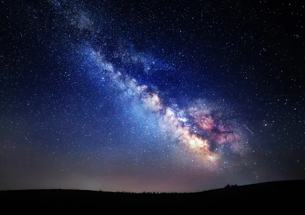 Milky Way. Beautiful summer night sky with stars in Crimea - Stock Image -  Everypixel