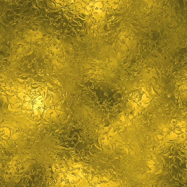 Golden Foil luxury seamless and tileable background texture. Glittering holiday wrinkled gold background and shiny bright metal surface backdrop.