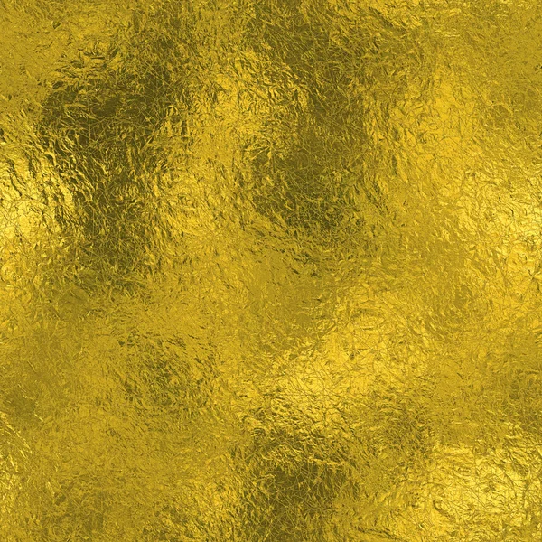 Golden Foil Seamless and Tileable Luxury background texture. Glittering holiday wrinkled gold background and shiny bright metal surface backdrop.