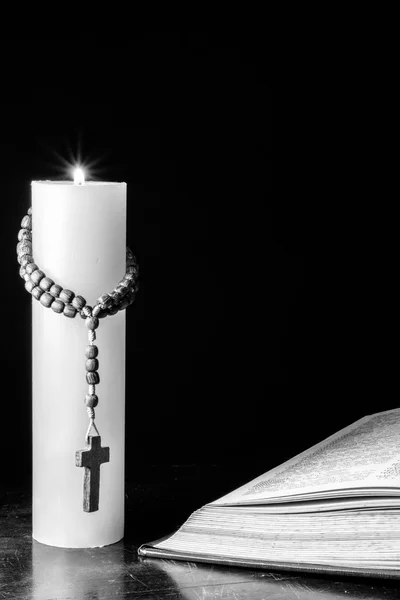 Candle and cross