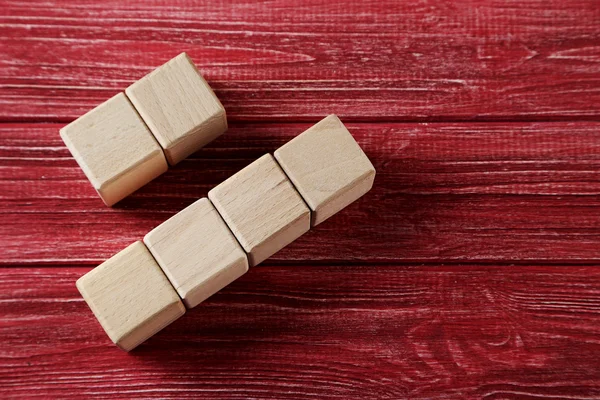 Wooden toy cubes