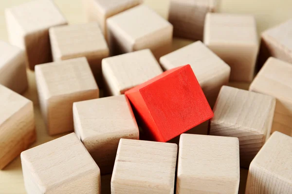 Wooden toy cubes