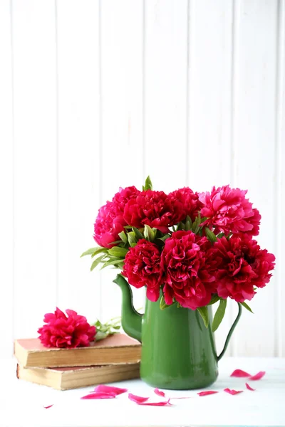 Bouquet of red peony flowers