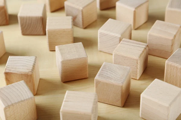 Wooden toy cubes