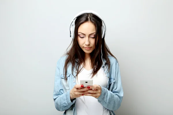 woman listening music