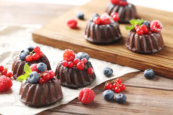 Sweet chocolate cakes