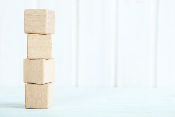 Wooden toy cubes