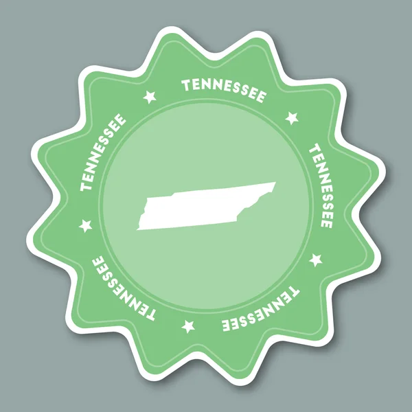 Tennessee map sticker in trendy colors.