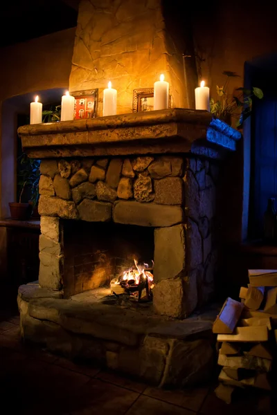 Fireplace room interior
