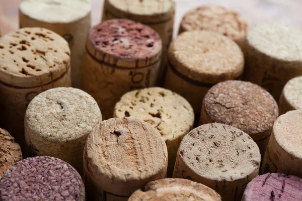 Colorful wine corks