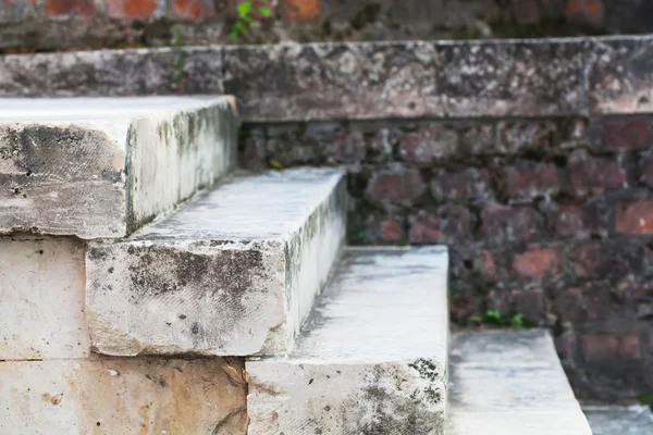 Aged grey stone stairways