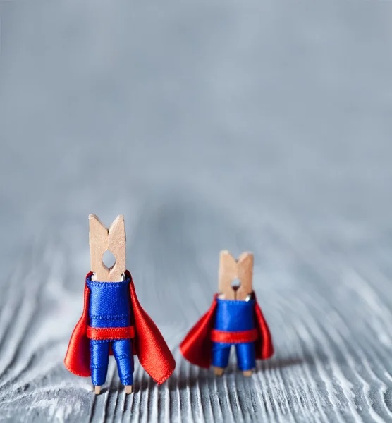 Clothespins superheroes
