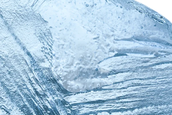 Closeup of blue ice background. cold storage concept. soft focus