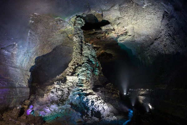 Lava column at the Manjanggul Lava Tube Cave on Jeju Island