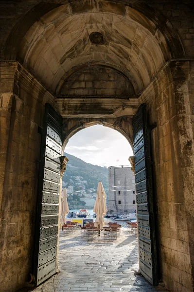 Old gate at the Old Town in Dubrovnik