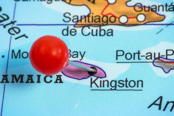 Pin in a map of Kingston