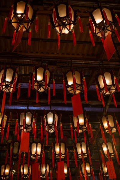 Lamps at the Man Mo Temple in Hong Kong