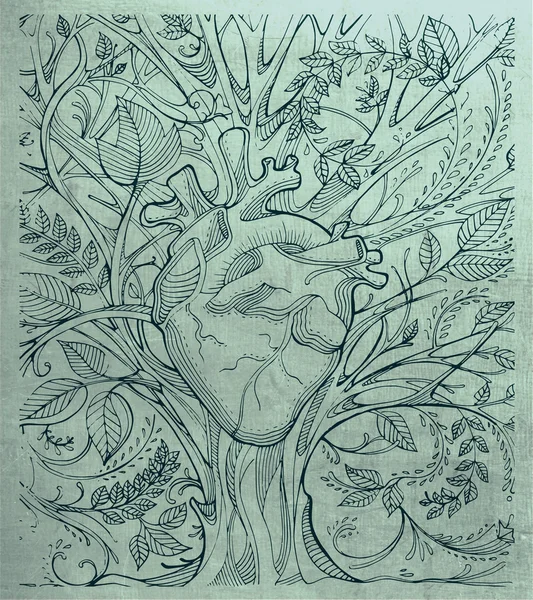 Organic heart illustration
