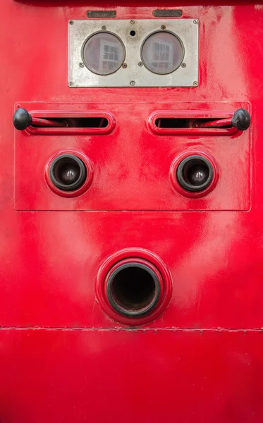 Valve control of fire truck look like human face