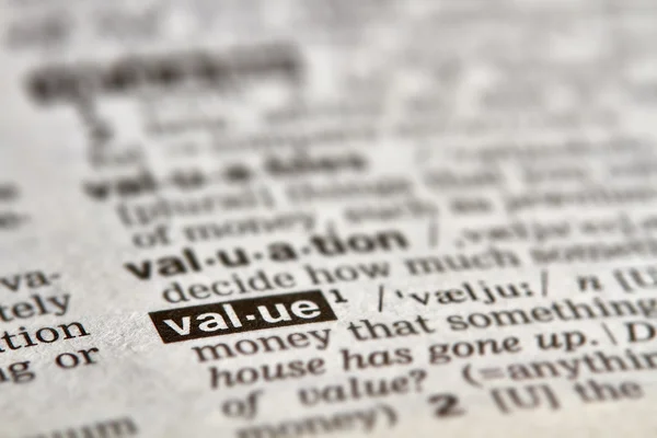 Value Word Definition Text