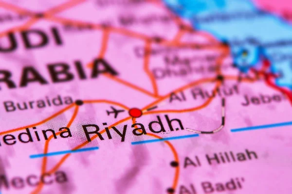 Riyadh, Capital City of Saudi Arabia on the Map