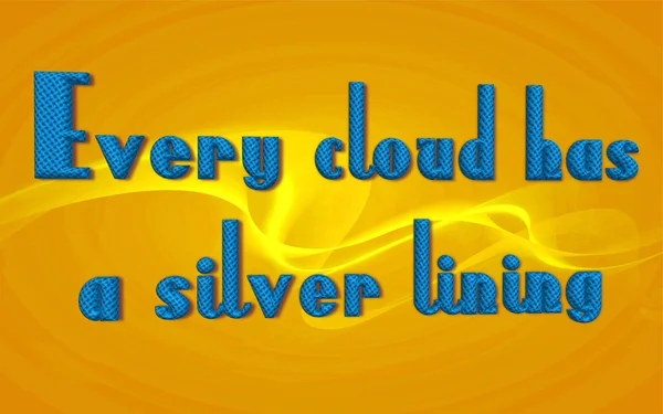 Every cloud has a silver lining 3D with textures and colors