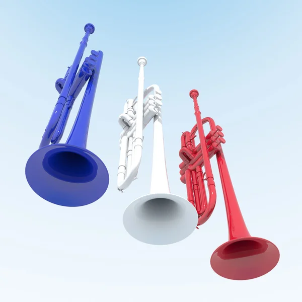 3d 对象与法国国旗的颜色 - 图库照片albasu#6