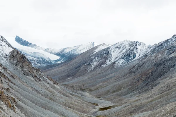 Top of snow rock mountains landscape in Leh, Ladakh in India