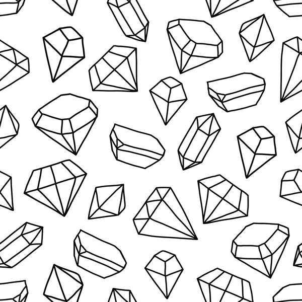 Seamless pattern with shining gems