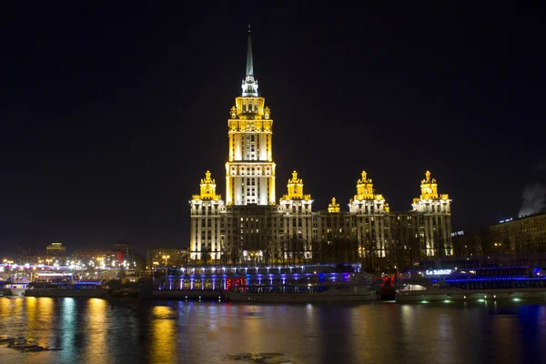 Ukraine hotel at night