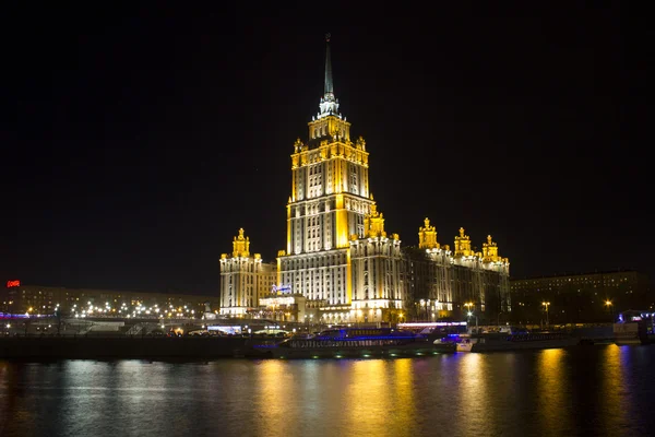 Ukraine hotel at night